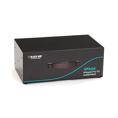 Black Box Kvm Switch - Quad-head, Dvi-d Dual-link, Usb True Emulation, Audio, 4-port, Gsa, Taa (KV2404A)