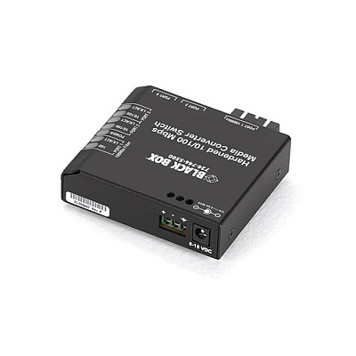 Black Box Fast Ethernet Hardened Temperature Switch(2)10/100-mbps Copper Rj45,(1)100-mbps Sm Fiber,1310nm,15km,sc,220v Ac-power,gsa,taa (LBH100AEHSSC)