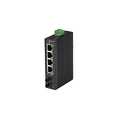 Black Box Fast Ethernet Hardened Temperature Switch(4)10/100-mbps Copper Rj45,(1)100-mbps Multimode Fiber,850nm,2km,st,gsa,taa (LBH120AHST)