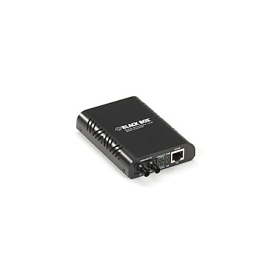 Black Box Fast Ethernet (100-mbps) Media Converter - 10/100-mbps Copper To 100-mbps Multimode Fiber, 850nm, 2km, St, Gsa, Taa (LBMC300MMST)