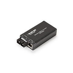 Black Box Gigabit Ethernet Media Converter - 1000-mbps Copper To 1000-mbps Singlemode Fiber, 1310nm, 10km, Sc, Gsa, Taa (LGC011AR2)
