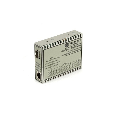 Black Box Gigabit Ethernet(1000-mbps)media Converter 10/100/1000-mbps Copper To 1000-mbps Singlemode Fiber,1310nm,12km,st,gsa,taa (LMC1017ASMST)