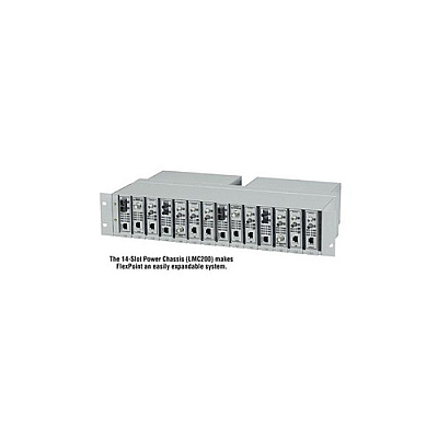 Black Box Media Converter Chassis - 14-slot, Rackmount, Dual Ac Power Supply, Gsa, Taa (LMC2002PS)