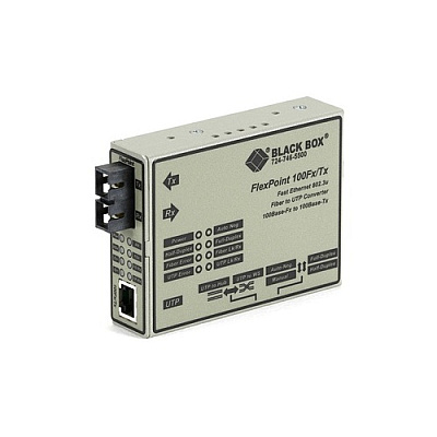 Black Box Fast Ethernet (100-mbps) Media Converter - 100-mbps Copper To 100-mbps Multimode Fiber, 1310nm, 0.3km, Sc, Gsa, Taa (LMC213AMMSCR2)