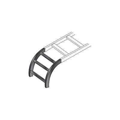Black Box Cable Runway Radius Section - 12"w X .21'l, Black, Gsa, Taa (RM652)
