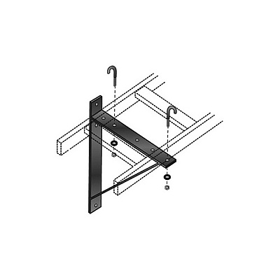 Black Box Ladder Rack Triangular Support Bracket - 12" Wide, Black, Gsa, Taa (RM654R2)