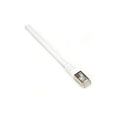 Black Box Cat6 250-mhz Molded Slimline Stranded Ethernet Patch Cable - Shielded (s/ftp), Cm Pvc (rj45 M/m), White, 1-ft. (0.3-m) (EVNSL0272WH0001)