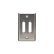 Black Box Wallplate - Stainless Steel, Db25, Single-gang, 2-port, Gsa, Taa (WP040)