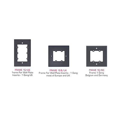 Kramer Electronics 1 Gang Frame Holds 3 Wall Plate Inserts (FRAME1G)