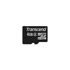 Transcend 4gb Microsd Class4 W/ Adapter (TS4GUSDHC4)