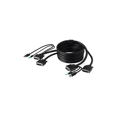 Belkin Dual Dvi/usb/aud Kvm Cable, 15ft (F1D9014B15)