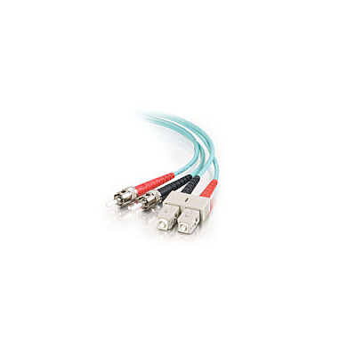 Leviton C2g 1m Sc-st 10g Om3 Taa Fiber-aqua (11020)