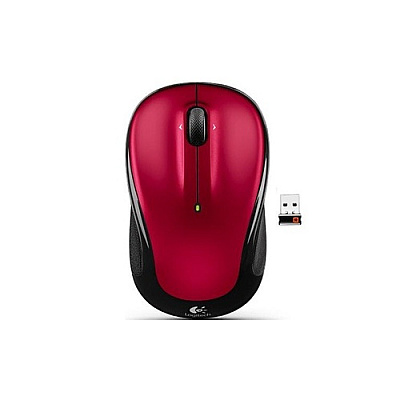 Logitech M325 Wireless Mouse, 2.4 GHz with USB Unifying Receiver, 1000 DPI Optical Tracking, 18-Month Life Battery, PC / Mac / Laptop / Chromebook (Red) (LOG910002651)
