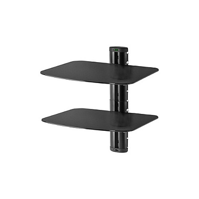 Peerless Av Wall Shelf, Dual W/glass (ESHV30)