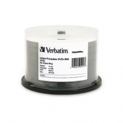 Verbatim 50pk Dvd+rw 4.7gb 4x Wht Inkjet Hub (95213)