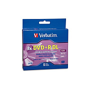 Verbatim Disk, Dvd+r Double Layer, 8.5gb, 8x,5pk (VER95311)