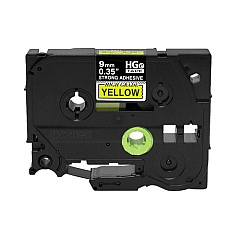 Brother 5pk Hge Tapes 9mmx8m Blk/yel Extra-str (HGES6215PK)