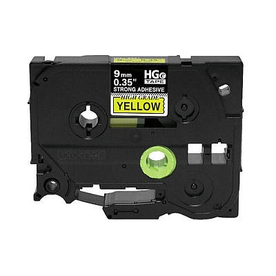 Brother 5pk Hge Tapes 9mmx8m Blk/yel Extra-str (HGES6215PK)