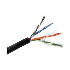 Weltron 1000ft Black Cat5e Plenum 350mhz Utp Cmp (T2404L5EPBK)