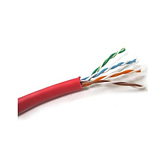 Weltron 1000ft Red Cat5e Plenum 350mhz Utp Cmp (T2404L5EPRD)