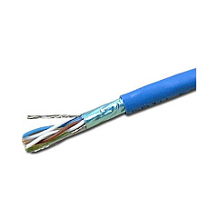 Weltron 1000ft Blue Cat5e Solid Shielded Cable (T2404L5ESHBL)