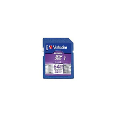 Verbatim Card, Sdxc, 64gb, Uhs-1, Class 10 (VER97466)
