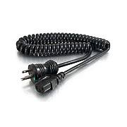 C2G 6ft 18awg Hsptl Pc Coiled, 5-15p-c13 Bk (48065)