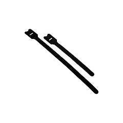 C2G 8 In Hook&loop Ties Black 10 Pack (29850)