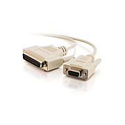 C2G 6 Ft Db25m/db9f Null Modem Cable Beige (03019)