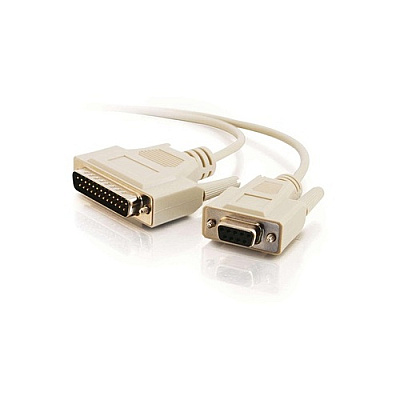 C2G 6 Ft Db25m/db9f Null Modem Cable Beige (03019)