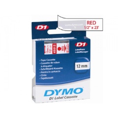 DYMO 1/2 Inch Clear Tape With Red Print (45012)