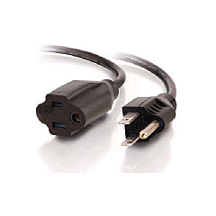 C2G 3ft Outlet Saver Power Extension Cord (03114)