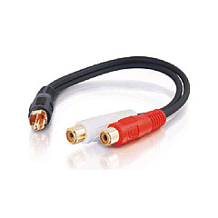 C2G Audio Cable Rca/rca 6 In Black (03177)