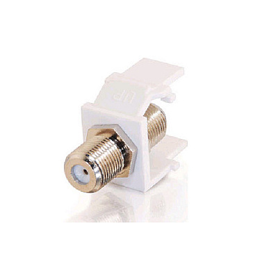 C2G Snap-in F-type Keystone Module White (03824)