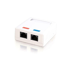 C2G 2-port Cat5e Surface Mount Box White (03837)