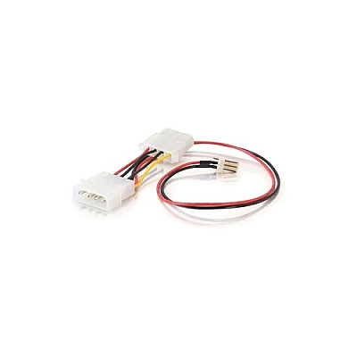 C2G 6in 3-pin Fan To 4-pin Pass Thru Pwr Cbl (27078)