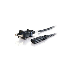 C2G 6ft Non-polarized Power Cord Black (27398)
