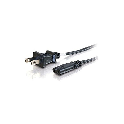C2G 6ft Non-polarized Power Cord Black (27398)