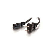 C2G 6ft Polarized 2-slot Power Cord Black (27399)