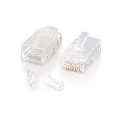 C2G 25pk Cat5e Mod Plug - Rnd Solid/stranded (27573)