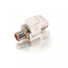 C2G Snap-in Red Rca Keystone Modulal White (28743)