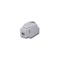 C2G 3.5mm Keystone Adapter 3-conductor White (37036)