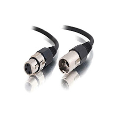 C2G 25ft Pro-audio Xlr M/f Cable Black (40061)