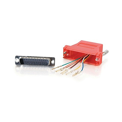 C2G Rj45 / Db25m Mod Adptr Red (02939)