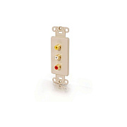 C2G Decora 3 Rca Multimedia Insert Ivory (03954)