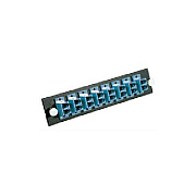 Leviton Q-series Lc Sm Dlx Adptr Pnl 6port Blue (31124)