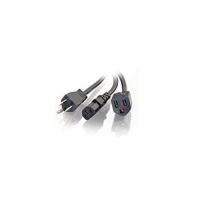 C2G 1.5ft 1-to-2 Power Cord Splitter (29810)
