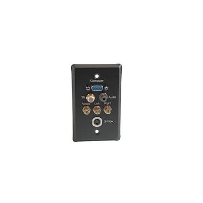C2G Sgl Gang Tv,hd15,s-video,a/v Wall Plate (40967)