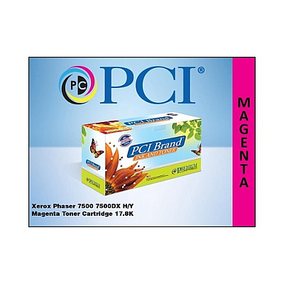 PCI Brand Compatible Xerox 106r01437 Magenta Toner Cartridge 17800 Page Yield For Xerox 7500/7500dn/7500dt/7500dx/7500n Made In Usa (106R01437PCI)