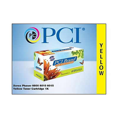 PCI Brand Compatible Xerox 106r01629 Yellow Toner Cartridge 1000 Page Yield For Xerox 6000/6010/6010n/6015/6015n/6015ni (106R01629PCI)